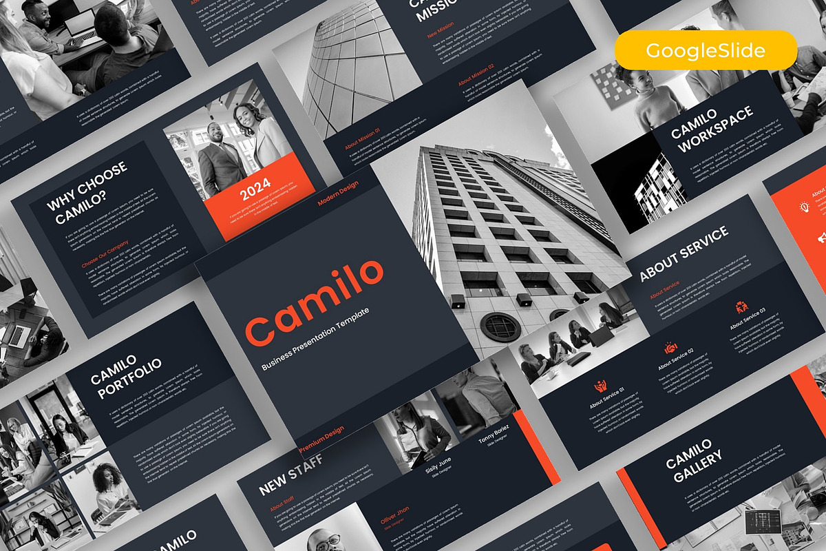 Camilo – Business Google Slide, a Presentation Template by kreatifreya (Photo 1 of 5)