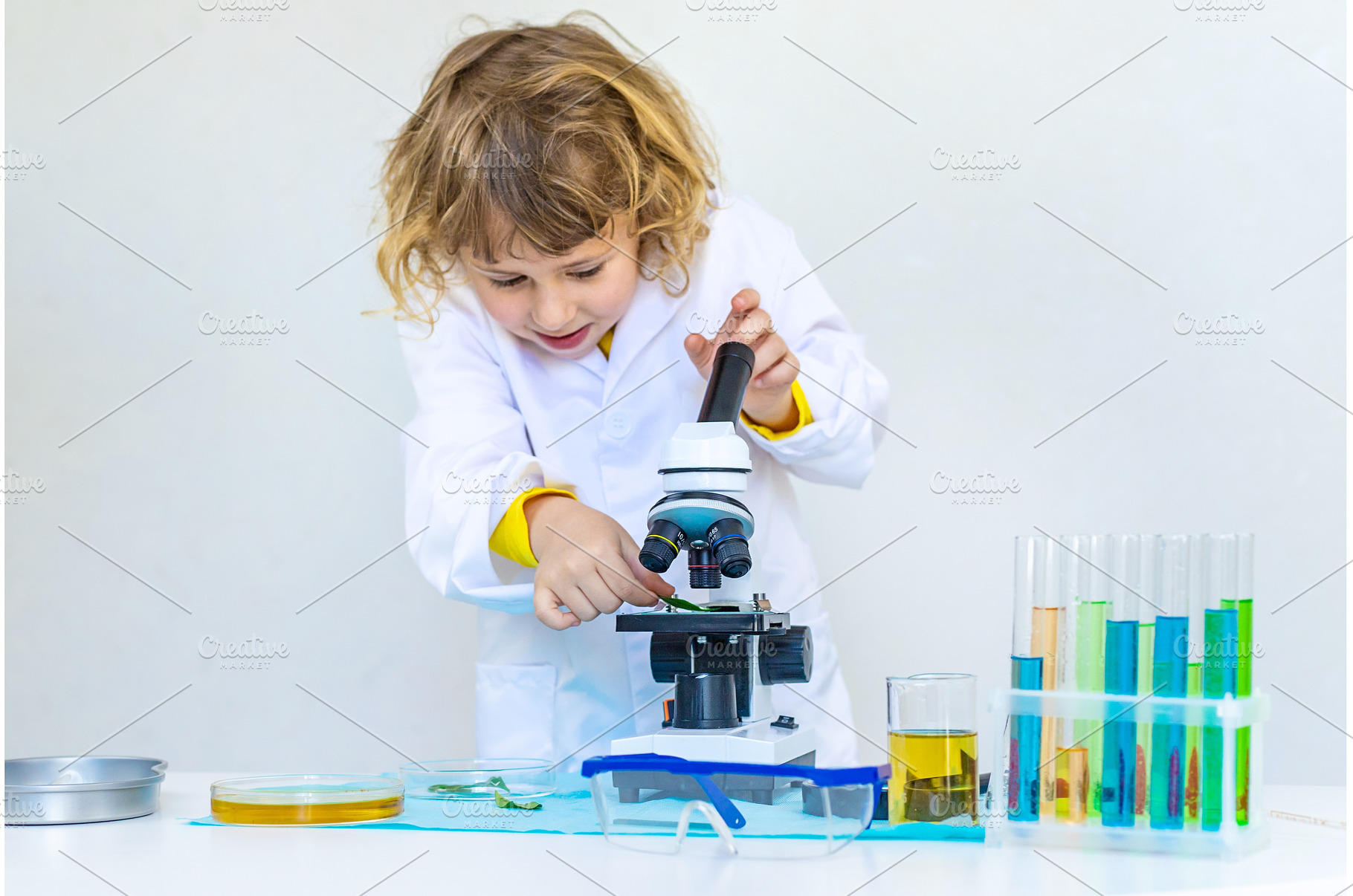 Laboratory examination of a child, a Technology Photo by yanadjana