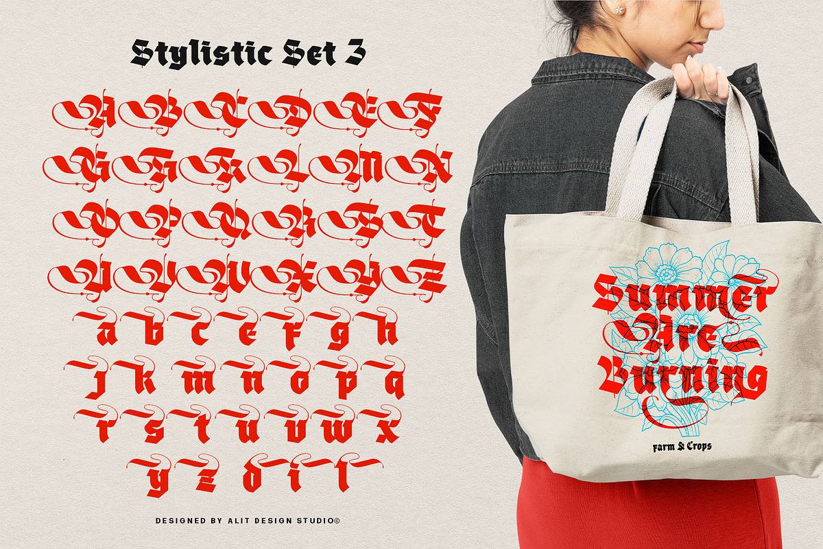 Blackther Typeface, a Blackletter Font by alit design (Photo 13 of 20)