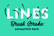 Lines - Brush Stroke Animation Pack, an Object Graphic by iamrossmason (Thumbnail 1 of 2)