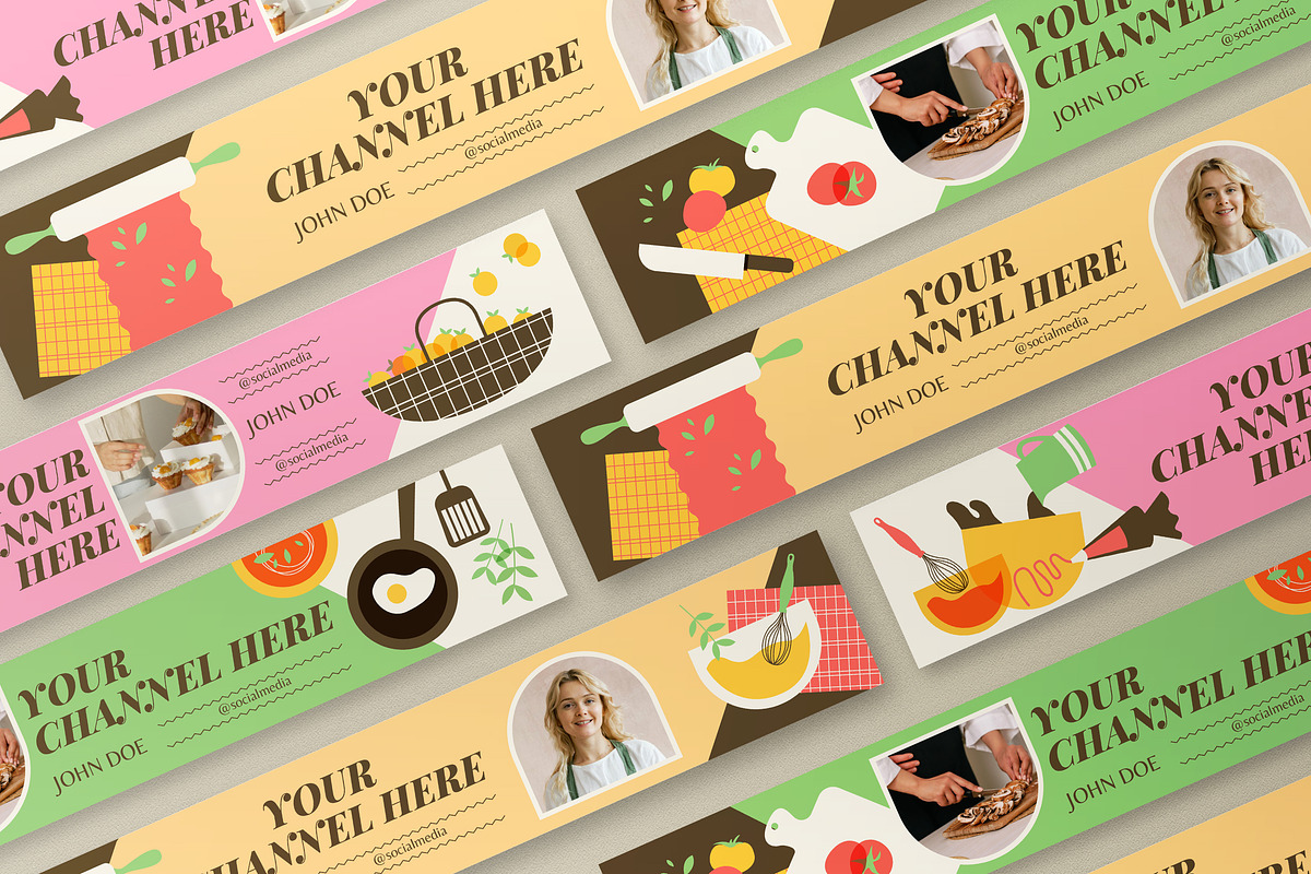Cooking Class YouTube Cover, a Social Media Template by graphicook (Photo 3 of 3)