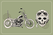 Chopper Illustration Set, an Object Graphic by Bromz Studio (Thumbnail 4 of 6)
