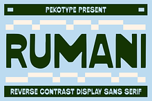 Rumani - Reverse Contrast Font