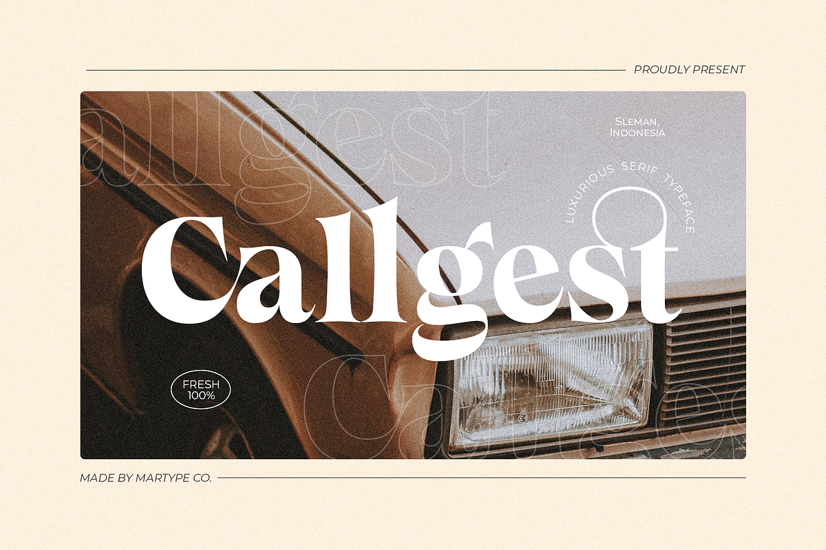 Callgest Display Font - 3 Styles, a Serif Font by Martype Co (Photo 1 of 14)