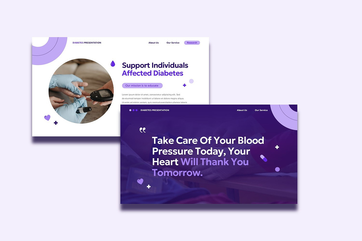 Diabetes Presentation Template, a Presentation Template by BumbleGraph Studio (Photo 5 of 5)