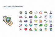 Casino and gambling icon set, an Icon by Icongeek26 (Thumbnail 1 of 6)