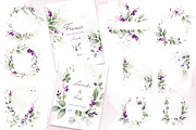 Watercolor Lavender Wedding flowers, a Decorative Illustration by Lisima (Thumbnail 5 of 10)