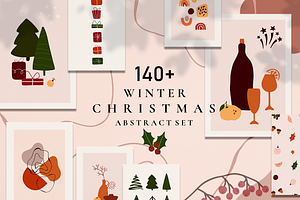 Christmas Winter Abstract Set