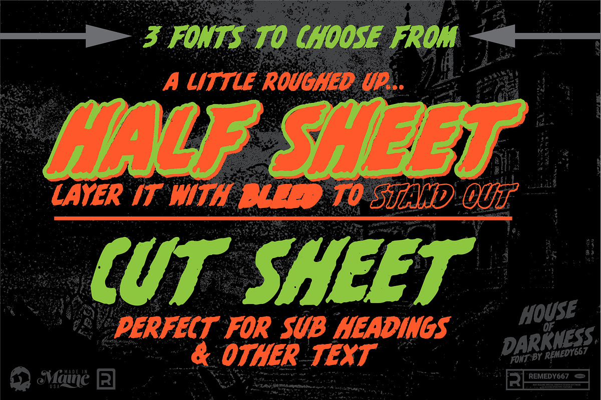 House of Darkness - Horror Font Pack, a Handwritten Font by Remedy667 (Photo 4 of 7)
