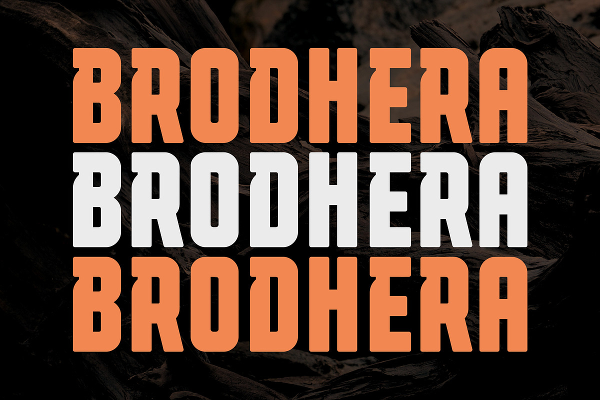 Brodhera - Bold Condensed Sans Font, a Sans Serif Font by Typia Nesia (Photo 6 of 12)