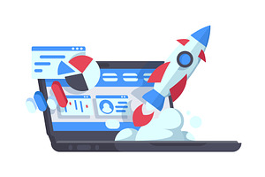 Successful start up, starting, a Person Illustration by Things for designers