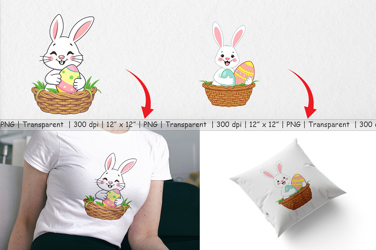 Easter Bunny Clipart, a Graphic by Artnoy (Photo 3 of 5)