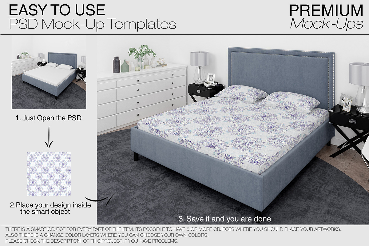 Bedding Mockups - Duvet Sheet Shams, a Product Mockup by mock-ups (Photo 17 of 22)