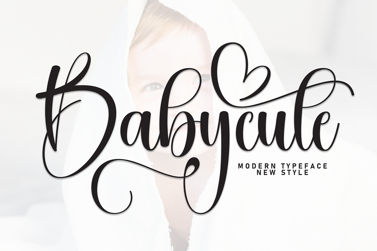 Babycute | Script Font, a Handwritten Font by Scratchones (Photo 1 of 9)