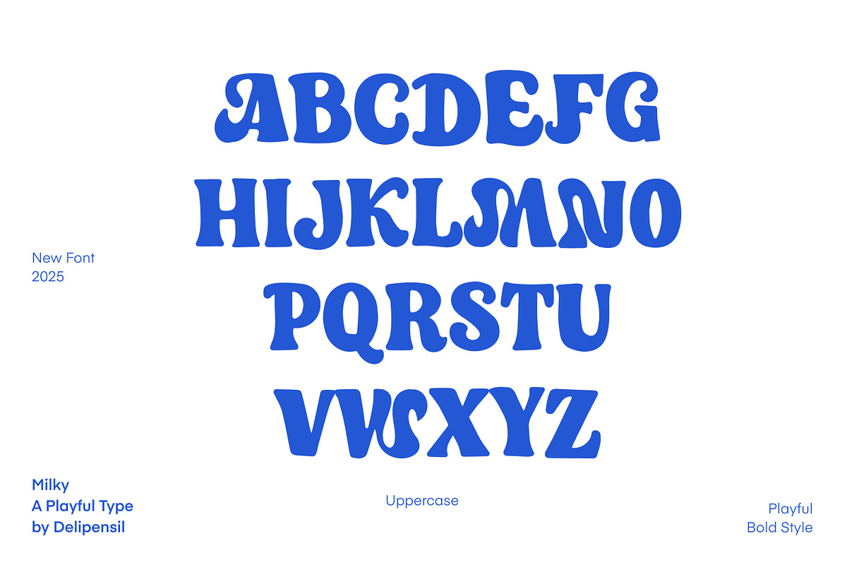 Milky - A Playful Type, a Serif Font by delipensil (Photo 4 of 7)