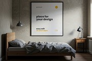 Bedroom Poster Mockups, a Product Mockup by Luuqas Design (Thumbnail 5 of 8)