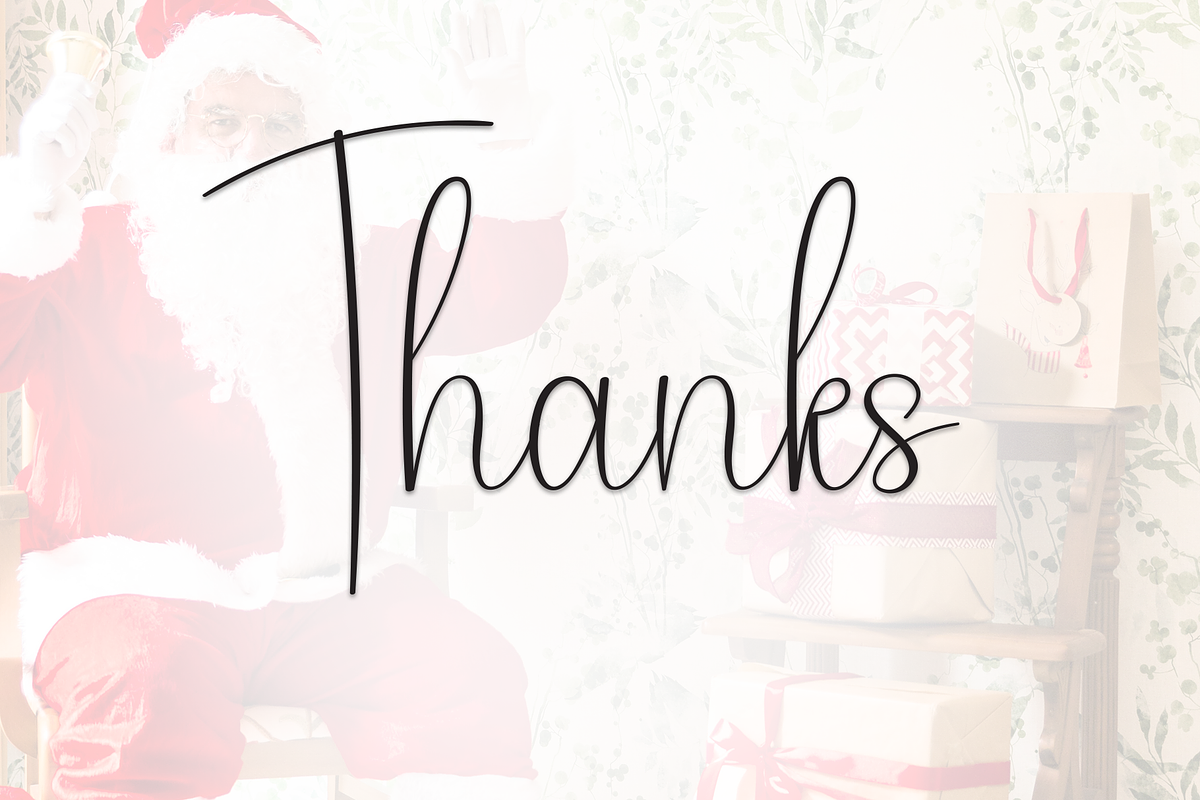 Birthday Santa | Script Font, a Handwritten Font by Scratchones (Photo 8 of 8)