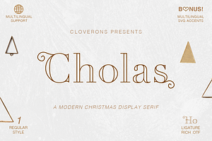 Cholas Modern Christmas Font Display