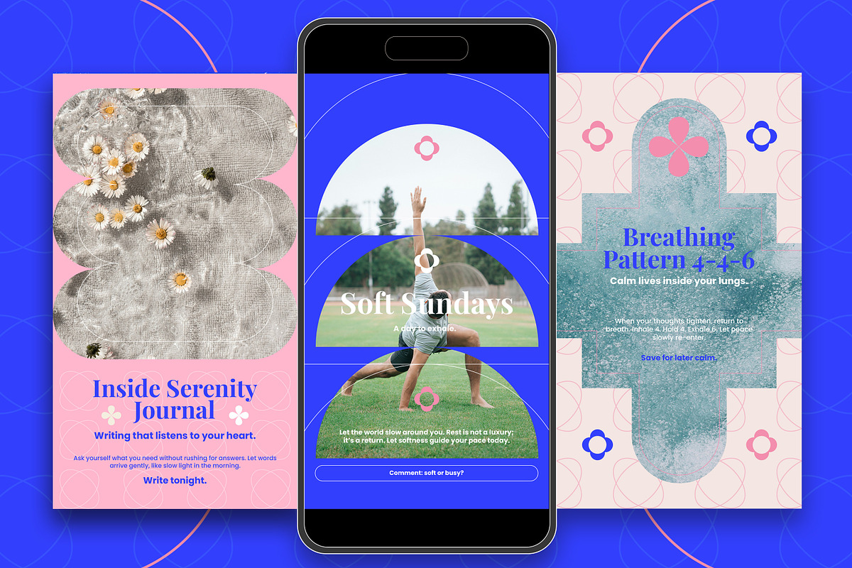 Serenity Wellness Instagram Template, a Social Media Template by Nenjo Studio (Photo 3 of 5)