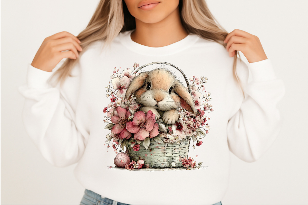 Whimsical Easter Bunny Clipart, an Illustration by Craft Nest (Photo 8 of 11)