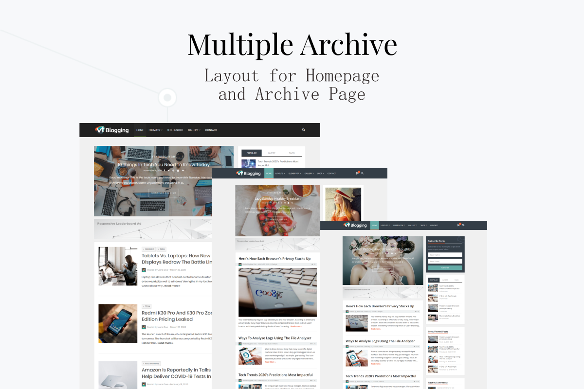 VT Blogging Pro WordPress Theme, a WordPress Template by VolThemes (Photo 2 of 7)