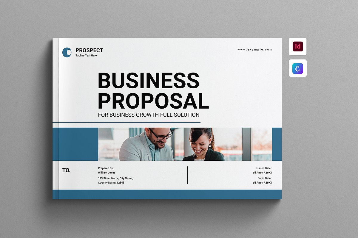 Business Proposal Template Landscape, a Brochure Template by Work-Envance (Photo 1 of 9)