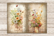 Flower Junk Journal Pages, a Decorative Illustration by GlamArtZhanna (Thumbnail 4 of 9)