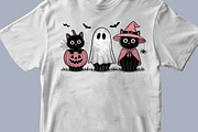 Black Cat Ghost Witch Halloween PNG, a Graphic by olgasallom (Thumbnail 3 of 3)