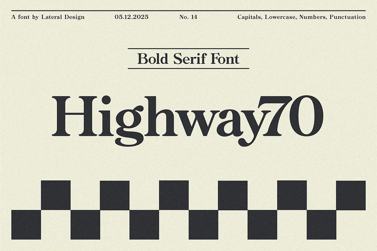Highway 70 - Retro Serif, a Serif Font by Lateral Design (Photo 1 of 15)