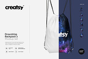 Drawstring Backpack 2 Mockup Set, a Product Mockup by creatsy4 (Thumbnail 1 of 9)