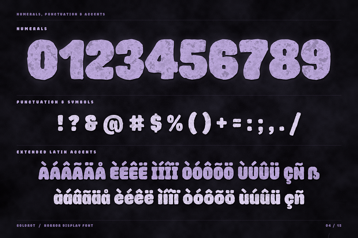 Oblq BoldRot | Horror Display Font, a Sans Serif Font by Oblique Foundry (Photo 4 of 15)