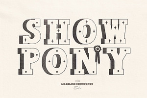 Show Pony Hand Drawn Western Font