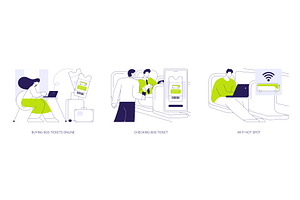 Long distance bus abstract concept, a Transportation Illustration by Visual Generation
