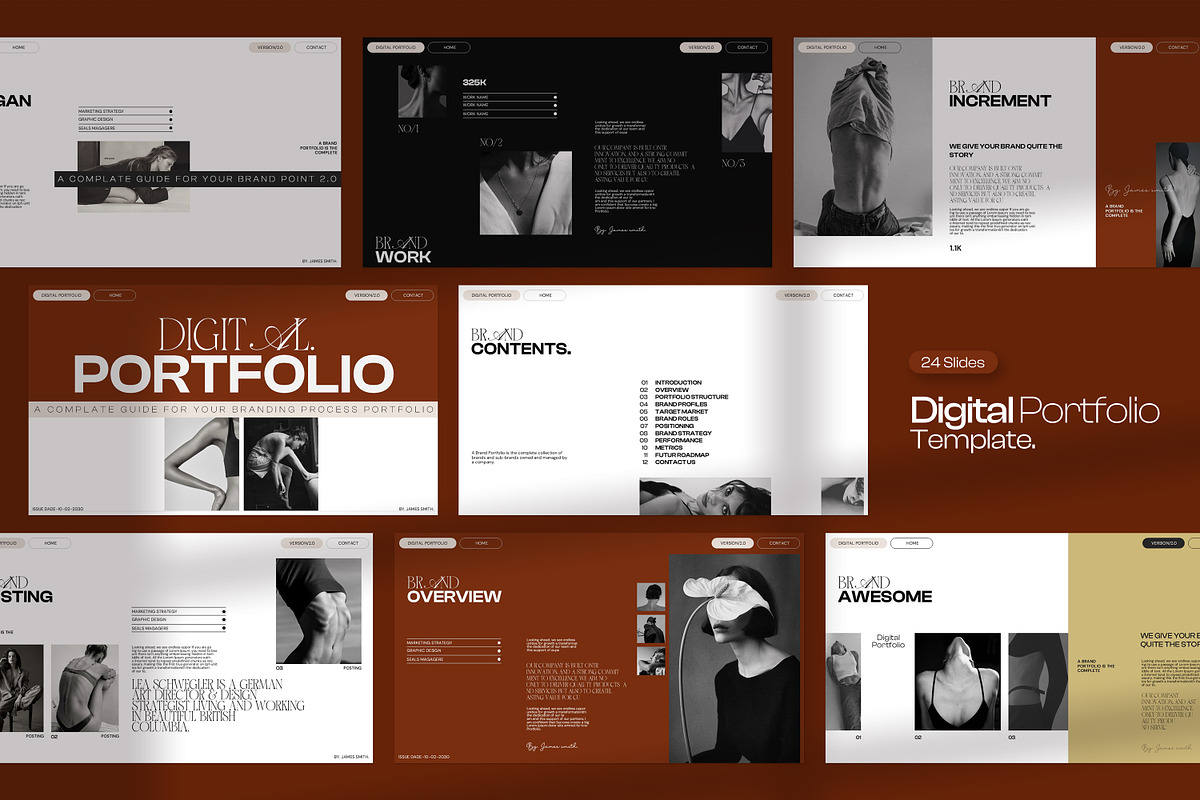 Digital Portfolio Presentation, a Presentation Template by CreativexGenius (Photo 2 of 10)