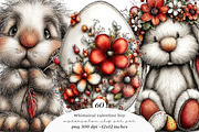 Whimsical valentine boy clipart, an Illustration by SinaCreation (Thumbnail 1 of 11)
