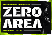 Zero Area – Bold Display Typeface, a Sans Serif Font by Almarkhatype (Thumbnail 1 of 15)