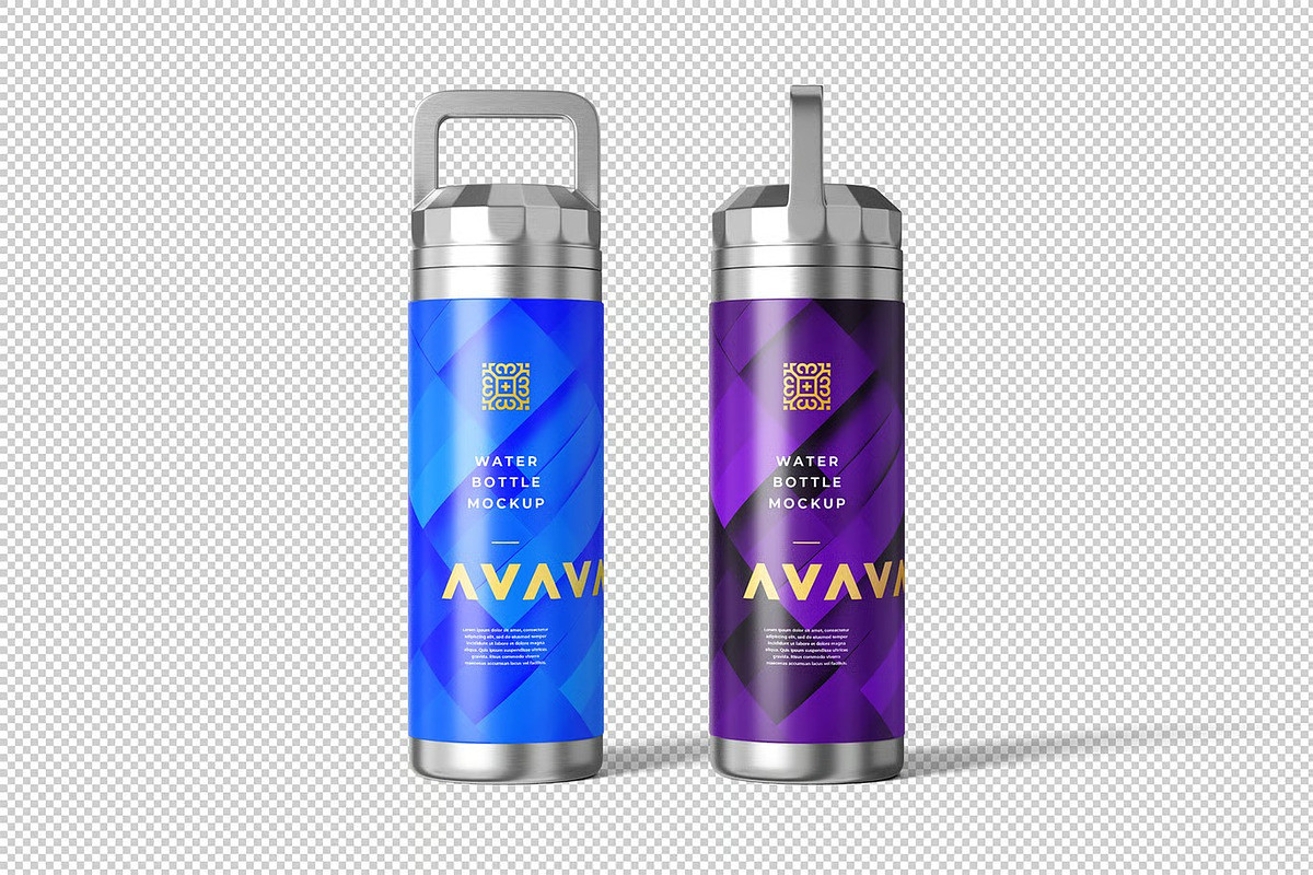 Water Bottle Mockup, a Product Mockup by zpackcreative (Photo 3 of 4)