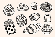 CAFE DOODLES | Graphic collection, a Food Illustration by katieromanoff_art (Thumbnail 8 of 12)