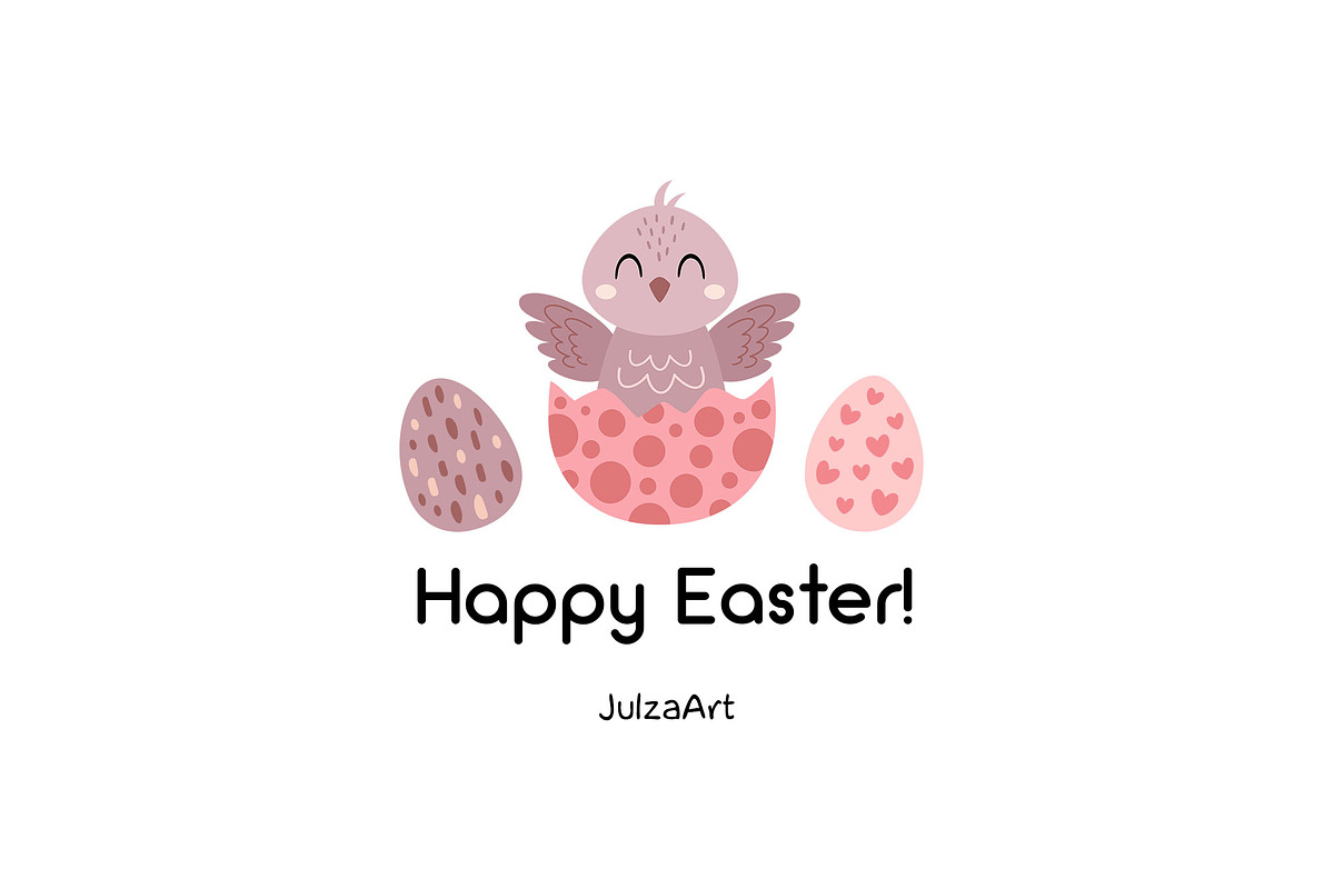 Easter chicken clipart, an Animal Illustration by JulzaArt (Photo 6 of 6)