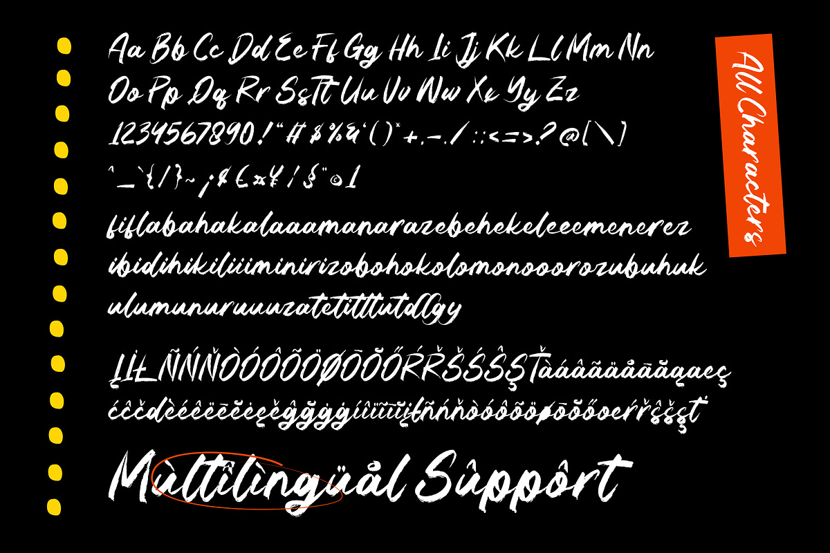 Sound Seekers Rough Brush Script, a Handwritten Font by AmorfaType (Photo 8 of 8)