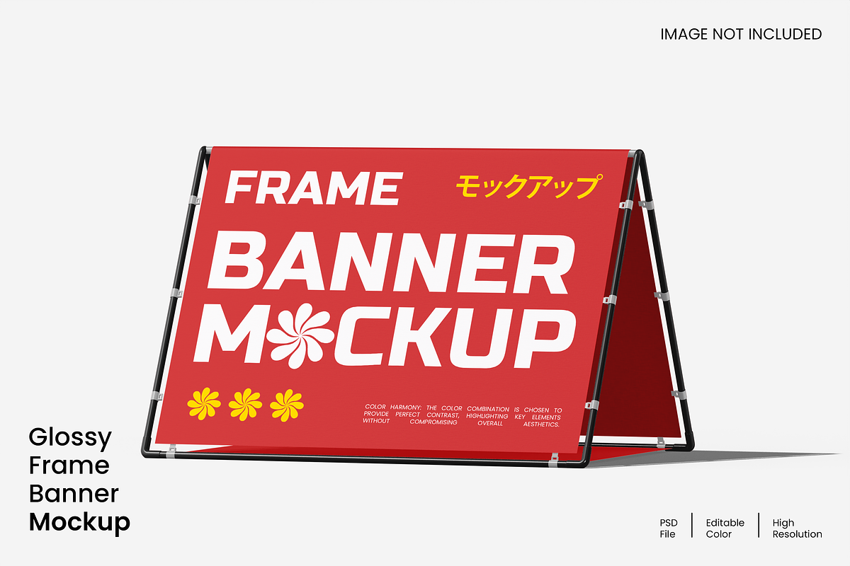 Frame Banner Mockup, an Advertising Mockup by Unerispace
