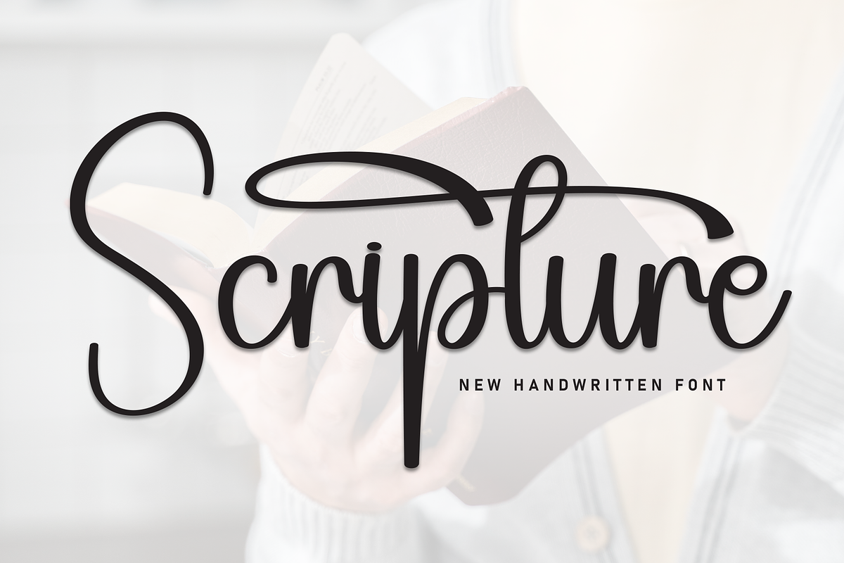 Scripture | Script Font, a Handwritten Font by Scratchones (Photo 1 of 9)