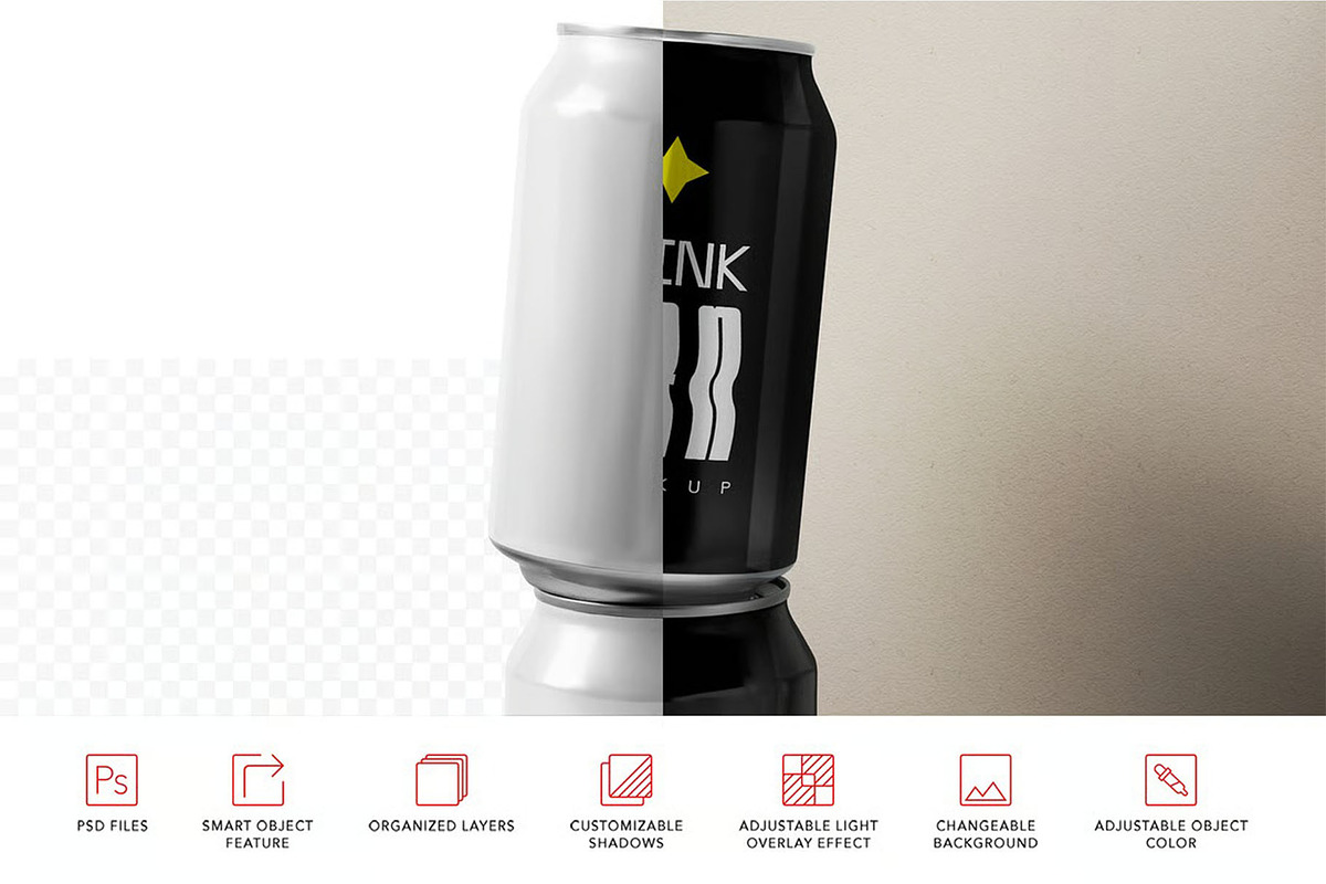 Can mockup, a Product Mockup by megostudi0 (Photo 2 of 8)