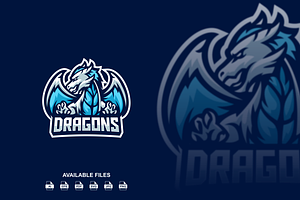 Dragon Esport Logo Template, a Templates & Theme by artchiles_design