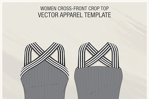 Women Cross-Front Crop Top