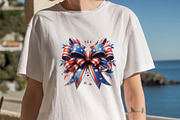 4th of July Bow Sublimation Clipart, an Illustration by SVGArt (Thumbnail 7 of 8)