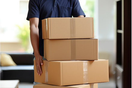 stack of packing boxes ready for a, a Transportation Photo by Sergey Kotenev
