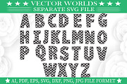 Chevron Letters SVG, Letters SVG, an Object Graphic by VectorWorlds (Thumbnail 1 of 3)