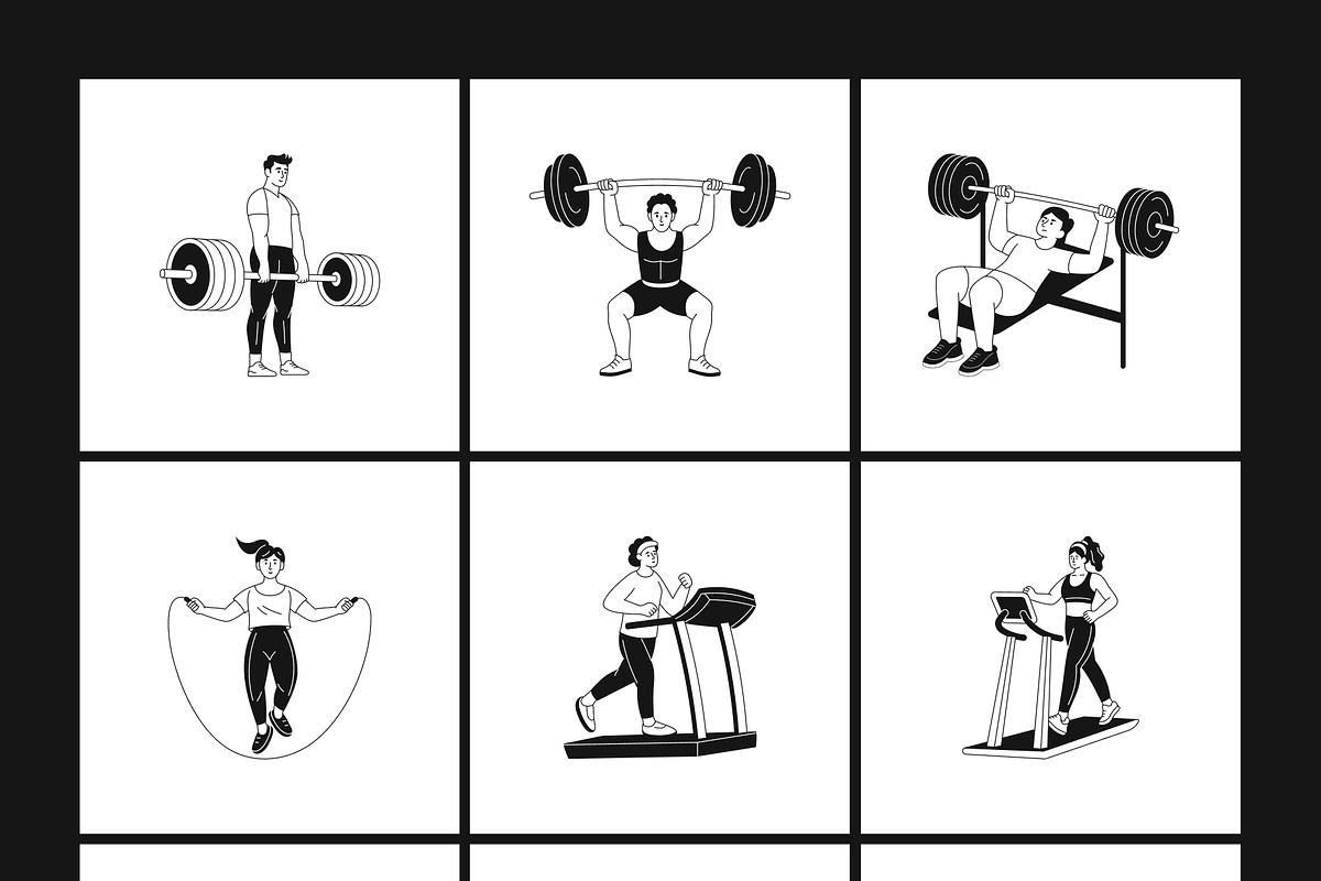150 Fitness Illustrations, a Person Illustration by Vectors Market (Photo 10 of 13)