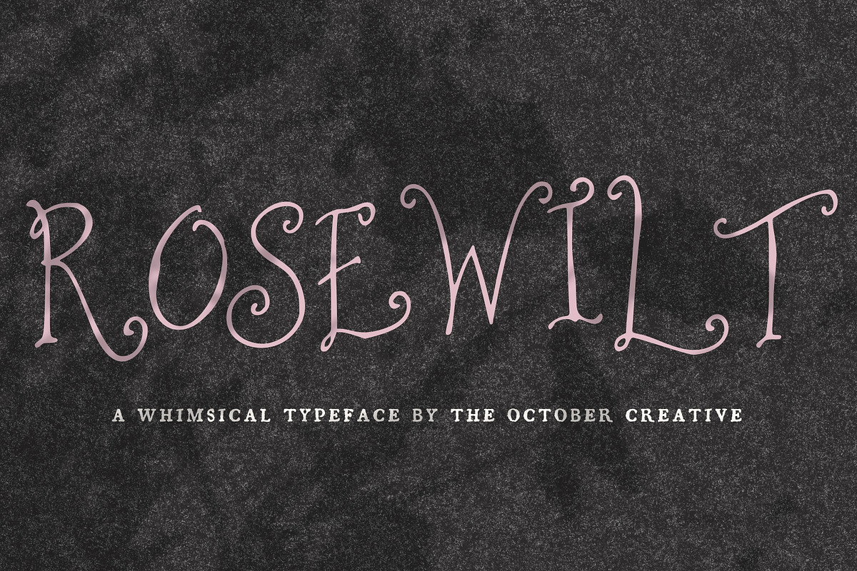 Rosewilt Swirly Fairytale Font, a Serif Font by The October Creative (Photo 1 of 9)